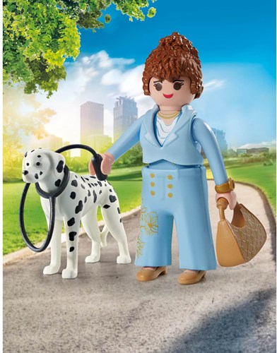 Playmobil play figure My Life Manager with dalmatian dog 71736-3