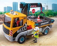 Playmobil truck with crane construction vehicle toy 71750-2