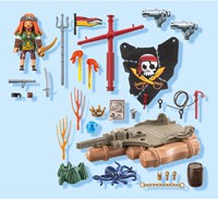 Playmobil Pirates pirate raft building set with treasure and play figure-2