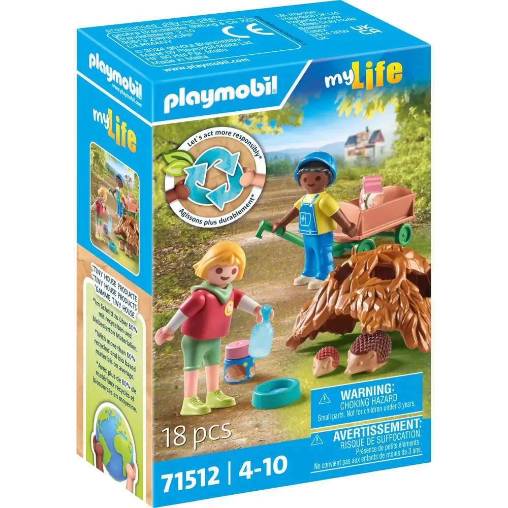 Playmobil animal toy Caring for the Hedgehog Family My Life 71512