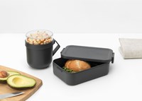Brabantia lunch set lunchbox and soup mug Dark Grey plastic 2-piece-3