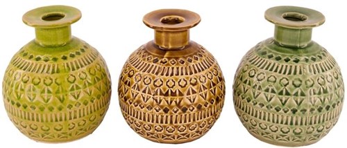 Ceramic vase decoration Ø13.5x16cm multi color ceramic