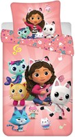 Duvet cover Gabby's Dollhouse kids bedroom cotton 140x200cm