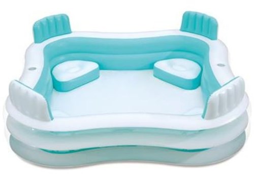 Summer Waves family inflatable pool 2-rings 223x223x66 cm white-blue