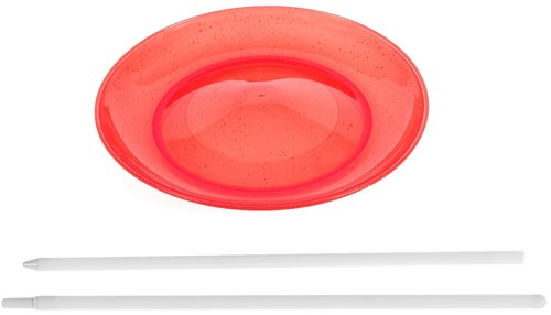 Eureka juggling plate toy with stick - red - learn to juggle