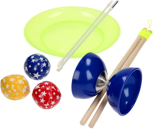 Eureka juggling toy set junior - diabolo, spinning plate, juggling balls-2