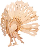 Eureka wooden 3D construction kit peafowl - creative toy for kids-2