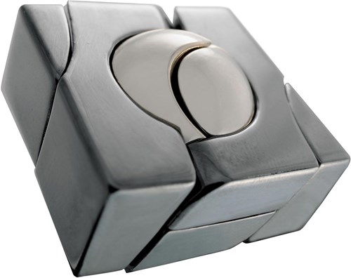 Eureka brain puzzle - Huzzle Cast Marble metal logic game-2