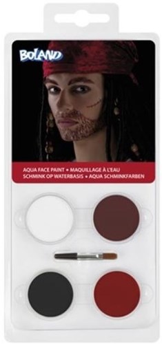 Boland pirate face paint set water-based - kids makeup palette