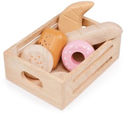 Mentari toy bakery basket - pretend play accessory