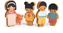 Mentari wooden doll family toy with cat dolls house