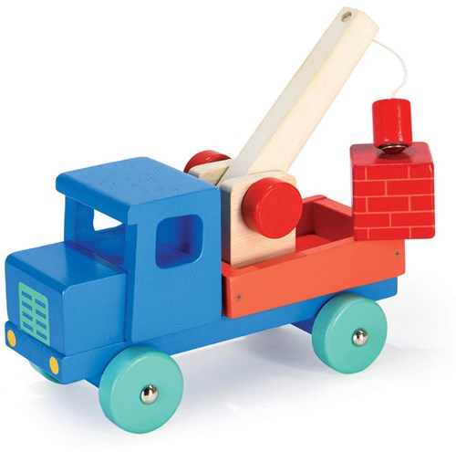 Mentari wooden pick-up truck blue - classic toy car for kids