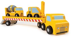 Mentari wooden transporter construction vehicles - educational toy