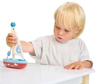 Mentari wooden sailing boat toy - colourful and durable-3
