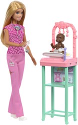Barbie baby doctor doll - fashion doll with baby and accessories - toy