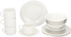 Alpina breakfast set ceramic white 16-piece - tableware for 4 people