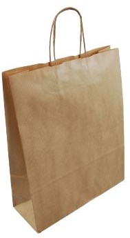 100 Brown kraft paper carrier bag 46x17x48cm