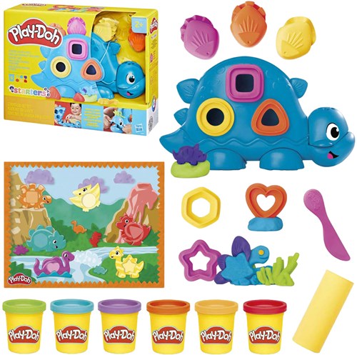 Hasbro modeling clay Play-Doh Dino shapes and colors playset-3