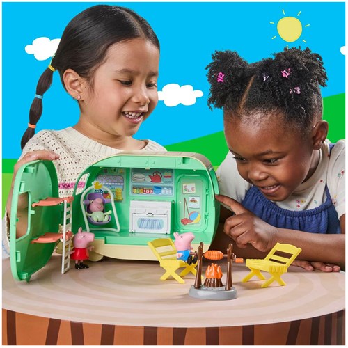 Hasbro Peppa Pig caravan playset with figures and accessories-3