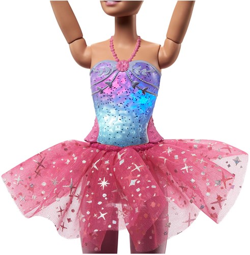 Barbie ballerina doll with lights - Dreamtopia pink dress-3