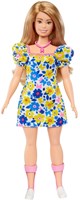 BEX Barbie fashion doll Fashionistas flower dress - Barbie doll Down syndrome-3