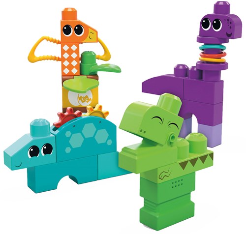 Mega Bloks dino building set sensory toy for toddlers 24 blocks