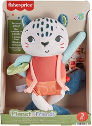 Fisher-Price snow leopard plush sustainable baby toy 95% recycled plastic