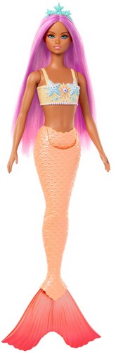 Mattel Barbie mermaid doll orange tail fantasy toy doll-3