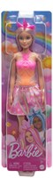 Barbie unicorn fantasy doll with pink hair and accessories