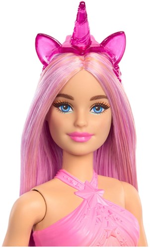 Barbie unicorn fantasy doll with pink hair and accessories-3