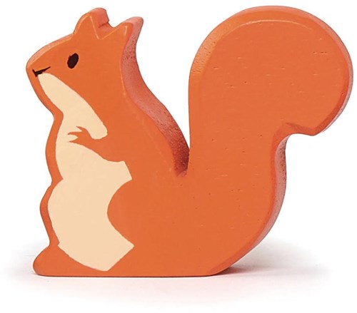 Tender Leaf wooden forest animal squirrel red - play figure for children