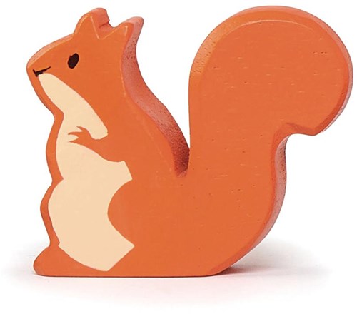 Tender Leaf wooden forest animal squirrel red - play figure for children-2