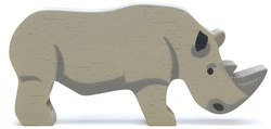 Tender Leaf wooden safari animal - grey rhinoceros toy figure