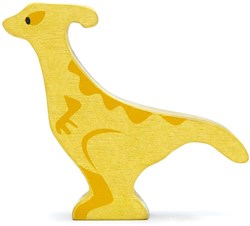 Tender Leaf wooden dinosaur Parasaurolophus yellow sustainable toy