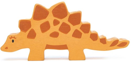 Tender Leaf wooden dino toy - Stegosaurus orange 13 cm-2