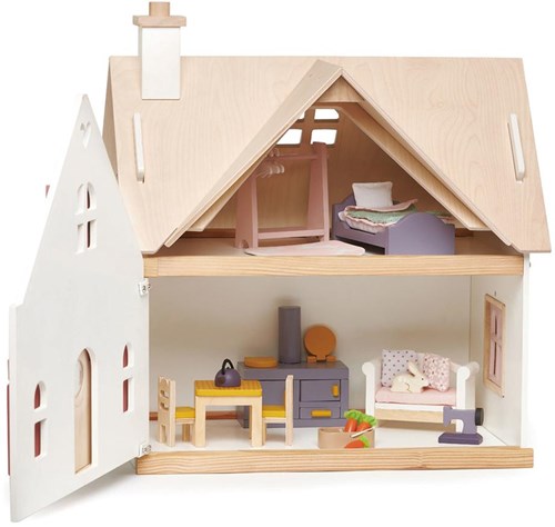 Tender Leaf wooden dolls house Cottage Cottontail with furniture-3