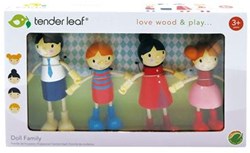 Tender Leaf doll family wooden dollhouse dolls set flexible