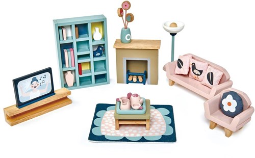 Tender Leaf dollhouse living room wooden furniture set sustainable toy