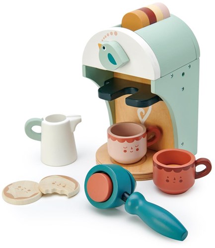 Tender Leaf wooden coffee machine Babyccino Maker play set for kids-3