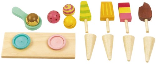 Tender Leaf wooden ice cream cart - toy ice cream wagon with accessories-3