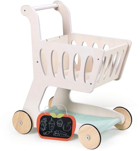 Tender Leaf wooden shopping cart - toy shopping trolley for kids