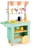 Tender Leaf wooden drinks trolley toy with accessories - imaginative role play