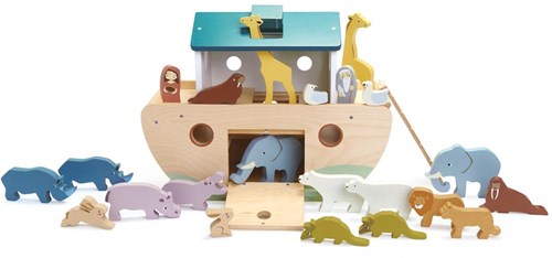 Tender Leaf wooden Noah's Ark toy with animal figures for children-2