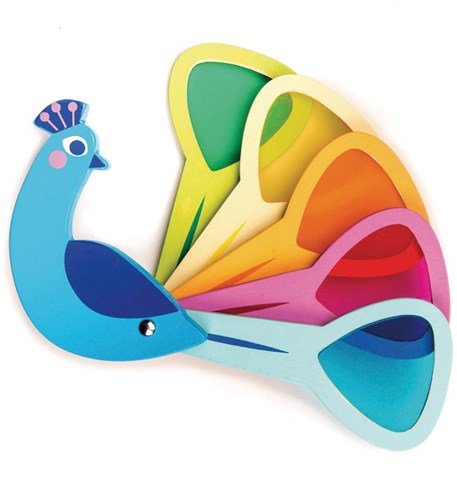 Tender Leaf wooden educational toy peacock color mix for kids-2