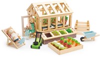 Tender Leaf greenhouse and garden set - wooden toy greenhouse and garden for kids-3