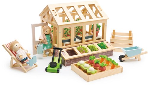 Tender Leaf greenhouse and garden set - wooden toy greenhouse and garden for kids-3