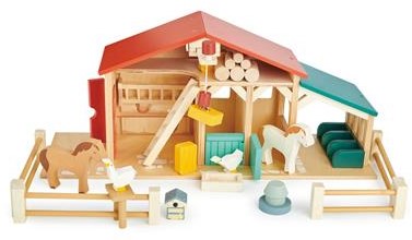 Tender Leaf wooden farm playset with animals and accessories - sustainable toy-3
