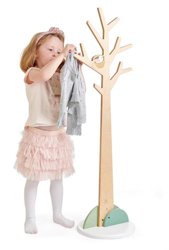 Tender Leaf coat rack forest wooden kids room accessory green-2