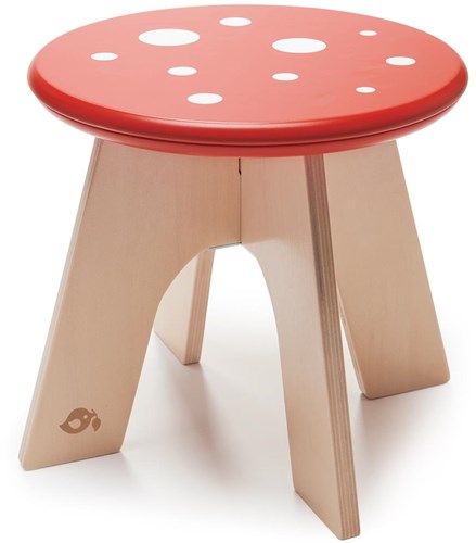 Tender Leaf toadstool stool wooden kids room red-2
