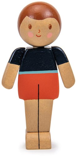 Tender Leaf dollhouse doll - Caramel Dad wooden toy figure